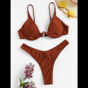 High-leg Thong Bikini Set